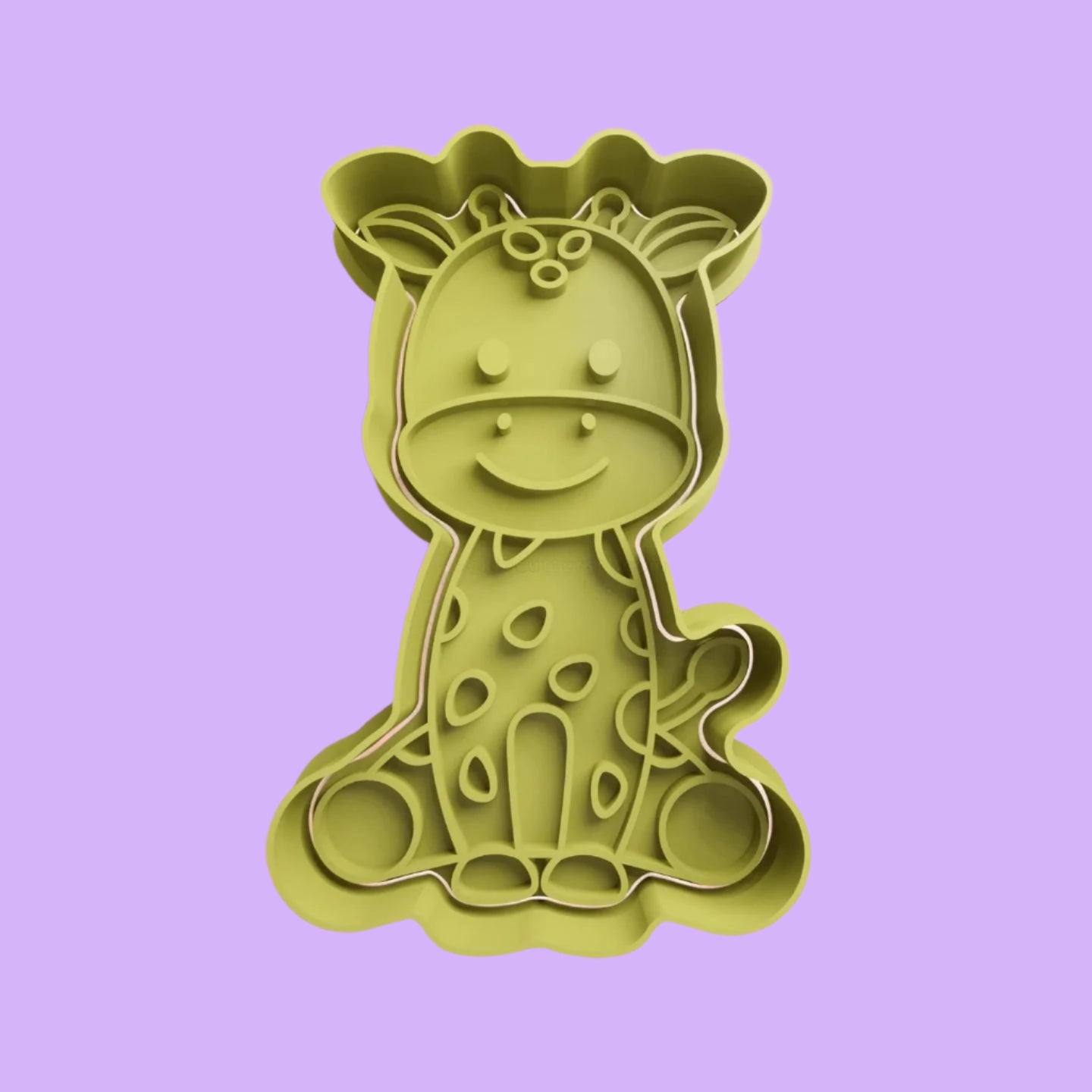 Cute SittingGiraffe Cookie Cutter – Adorable Farm Animal Baking Tool