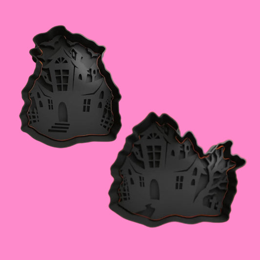 Halloween House Cookie Cutter and  Embosser Set