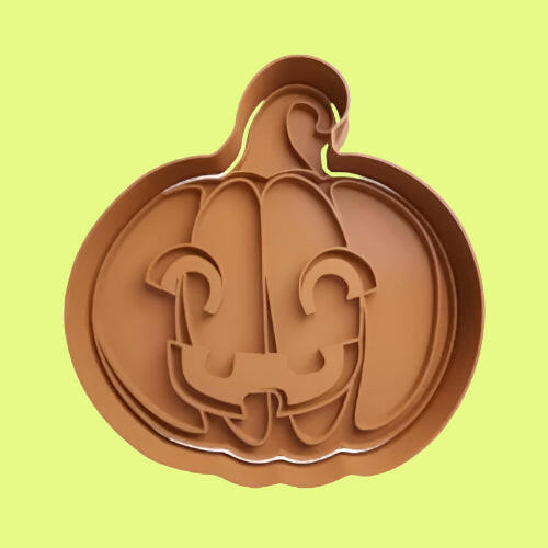 Various Halloween Pumpkin Cookie Cutter and Embosser Stamp.