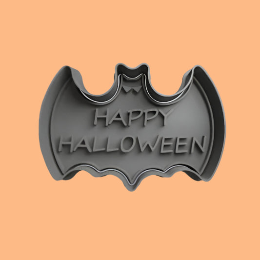 Happy Halloween  Bat themed Cookie Cutter and embosser