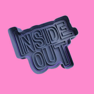 Inside Out  Set 2 Cookie Cutter and Embosser Stamp Complete Set.
