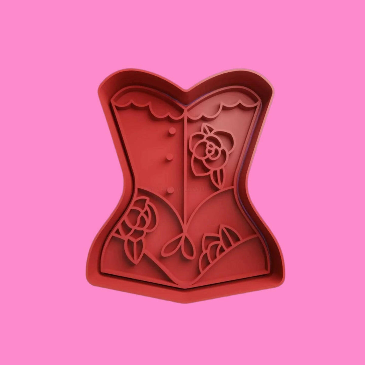 Corset Design Embosser and Cookie Cutter Set – Elegant Baking Tools.
