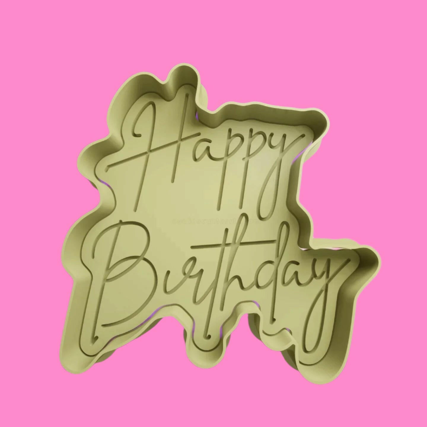 Happy Birthday various designs Cookie Cutter Debosser/Embosser Stamp.
