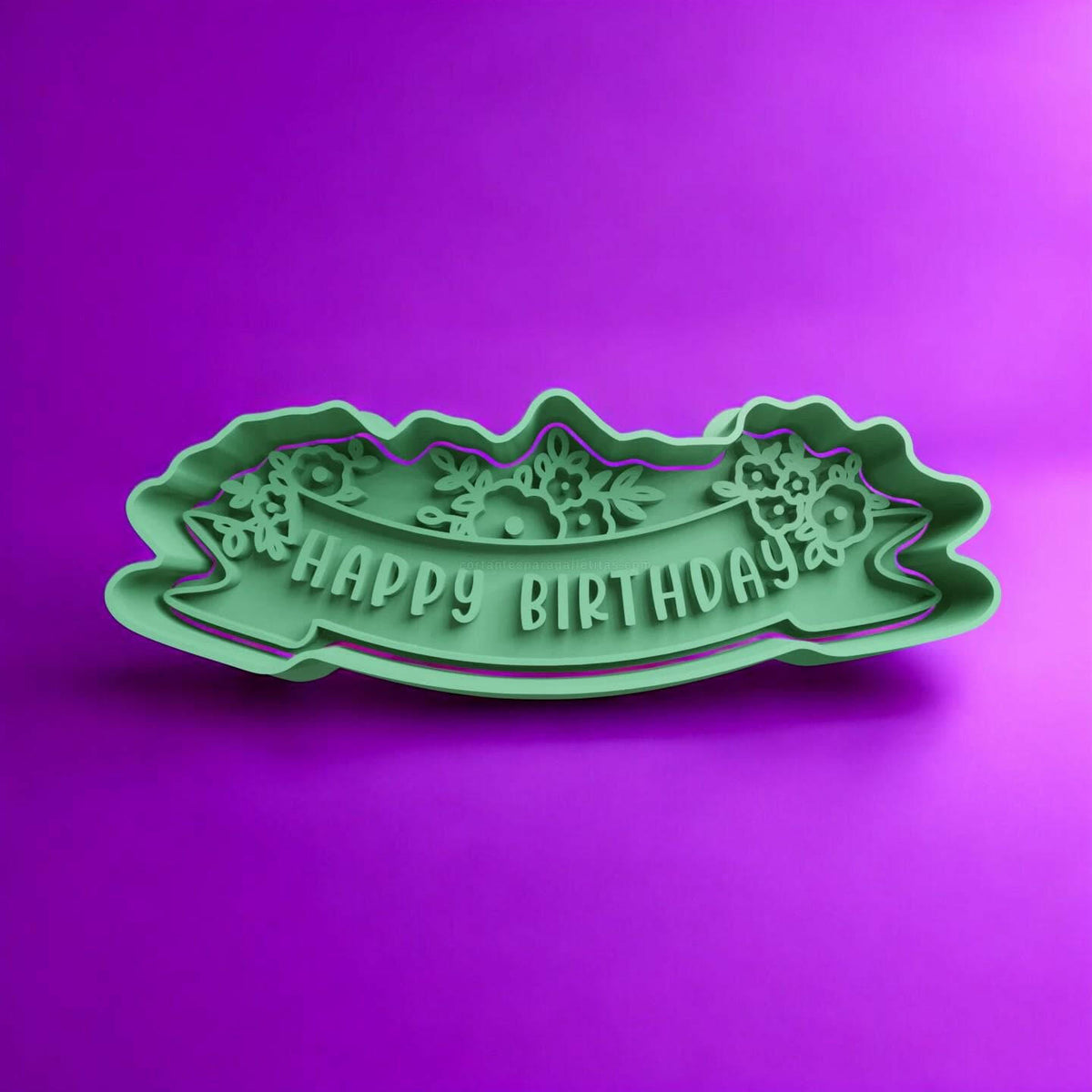 Happy Birthday various designs Cookie Cutter Debosser/Embosser Stamp.