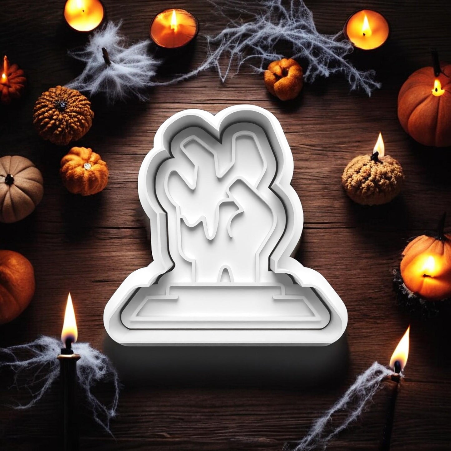 Halloween Zombie Cookie Cutter and embosser stamp set.