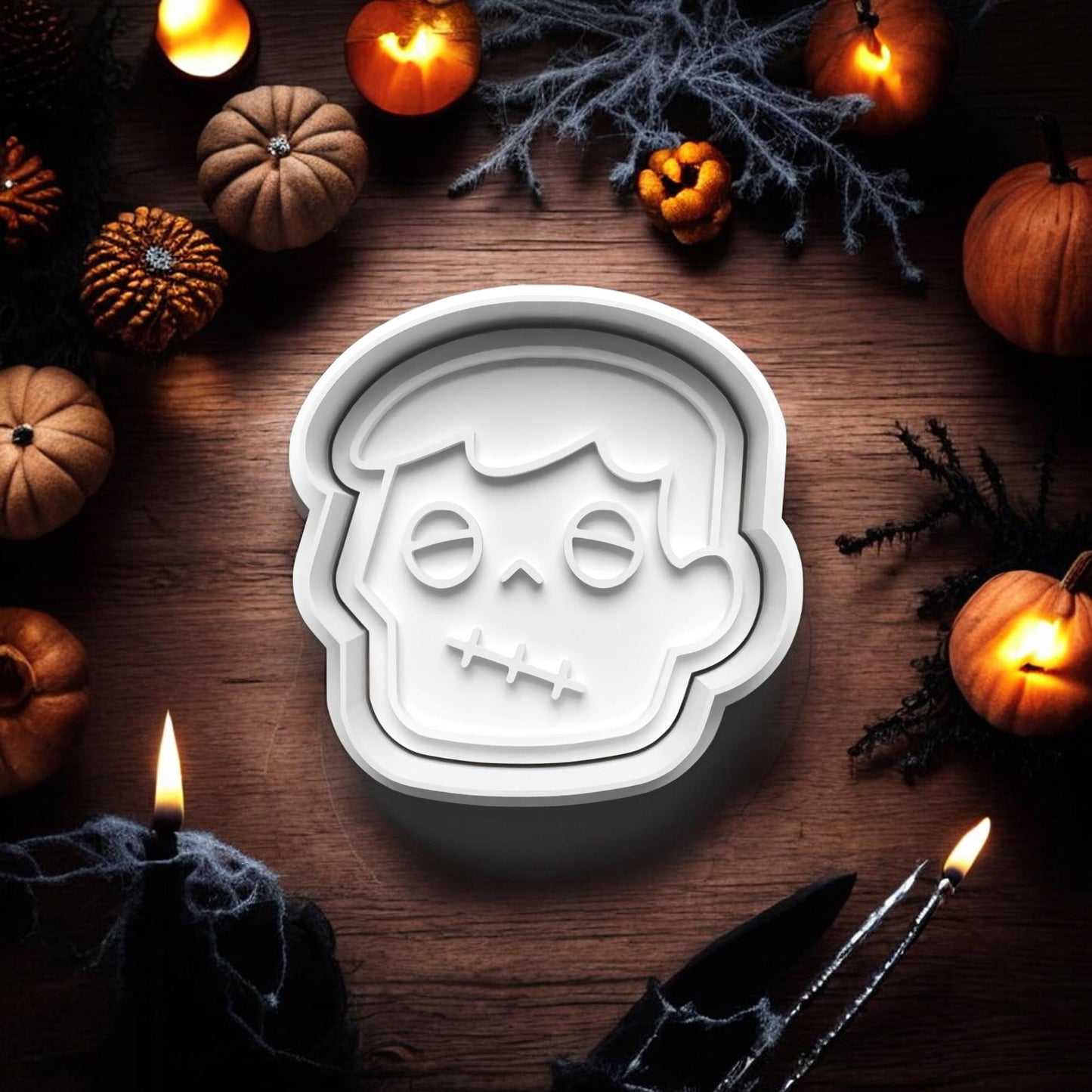 Halloween Zombie Cookie Cutter and embosser stamp set.