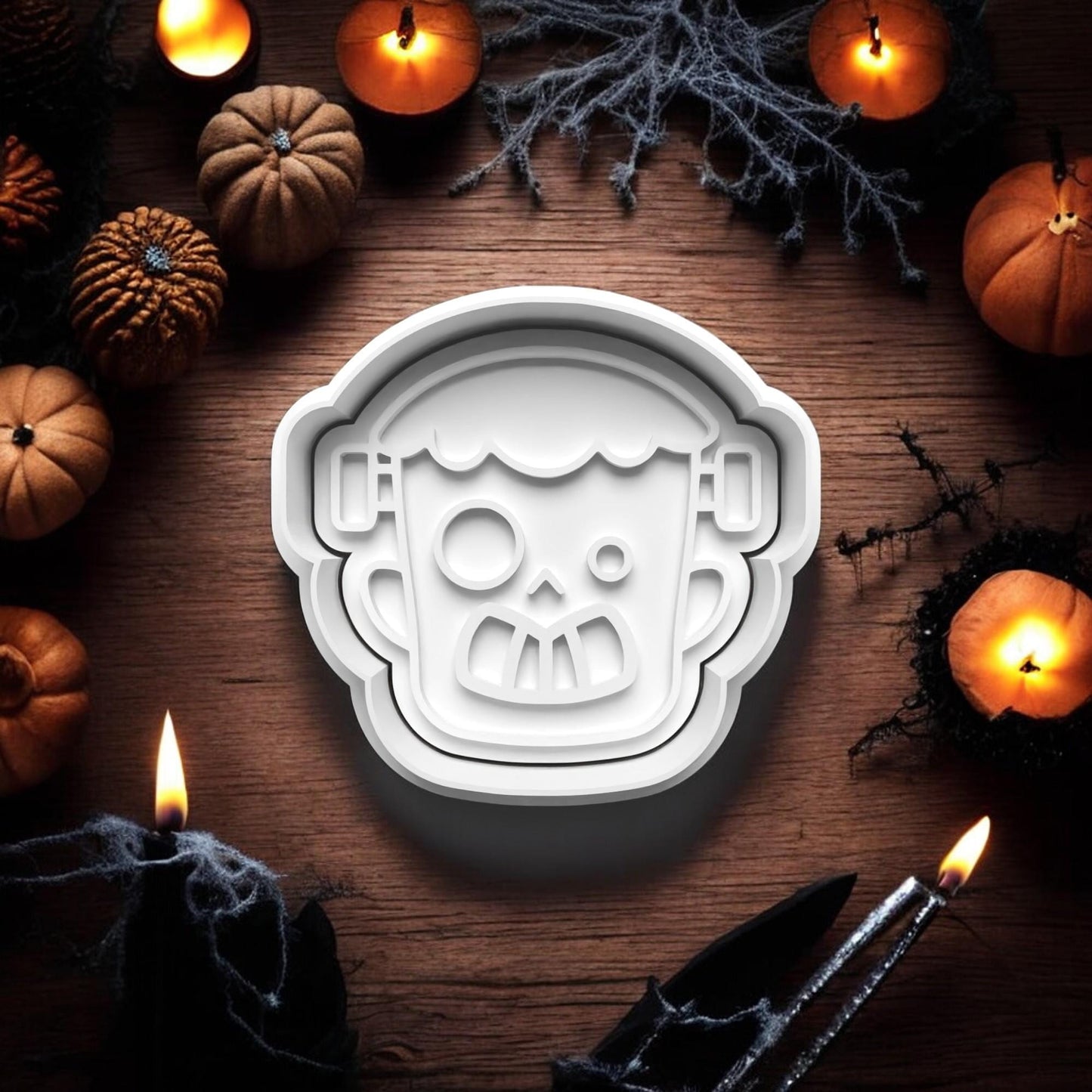 Halloween Zombie Cookie Cutter and embosser stamp set.