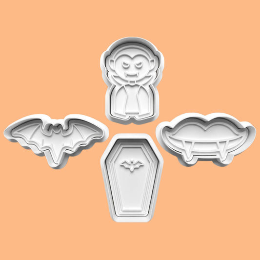 Halloween Vampire Cookie Cutter and embosser stamp set.