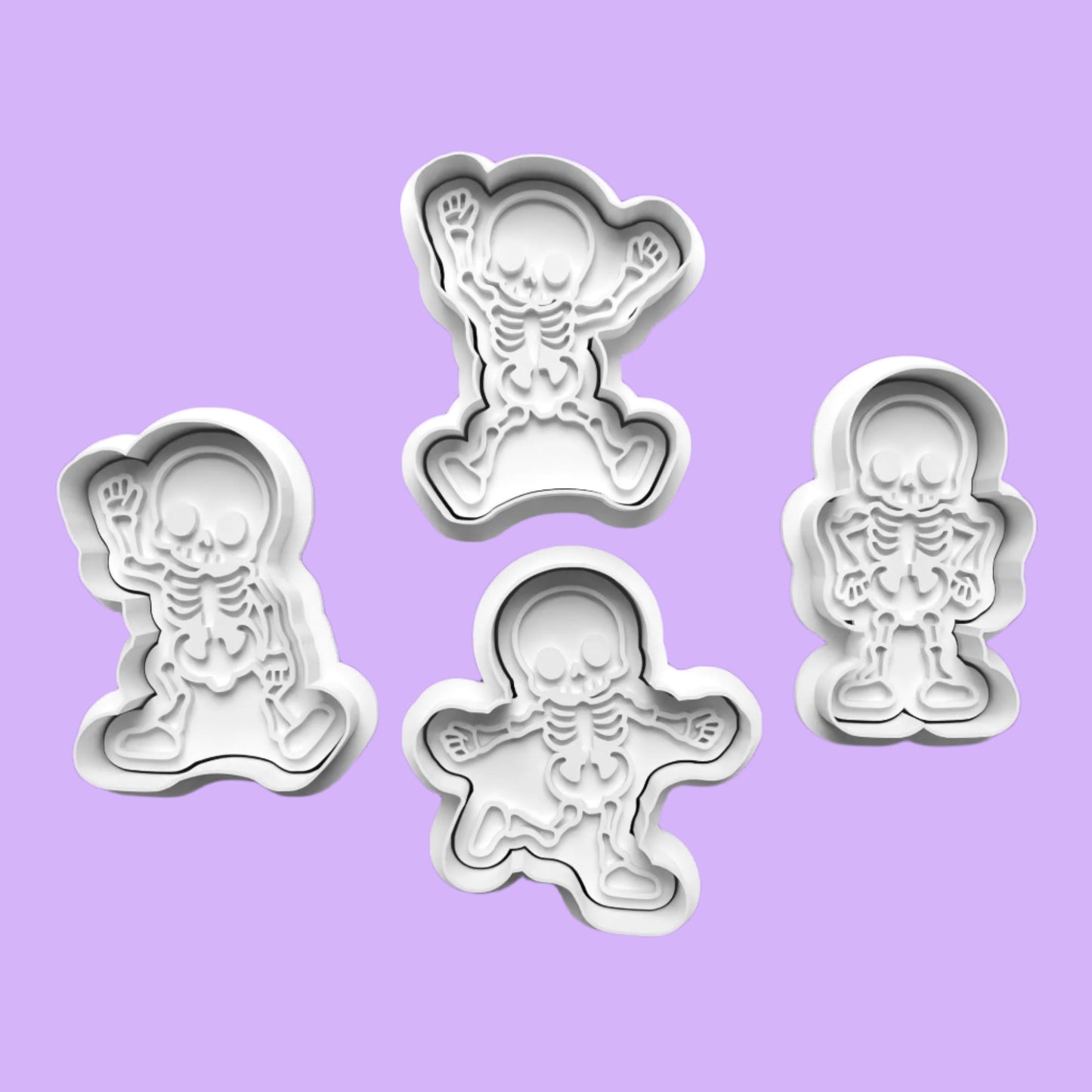 Skelton Cookie Cutter and embosser stamp set.