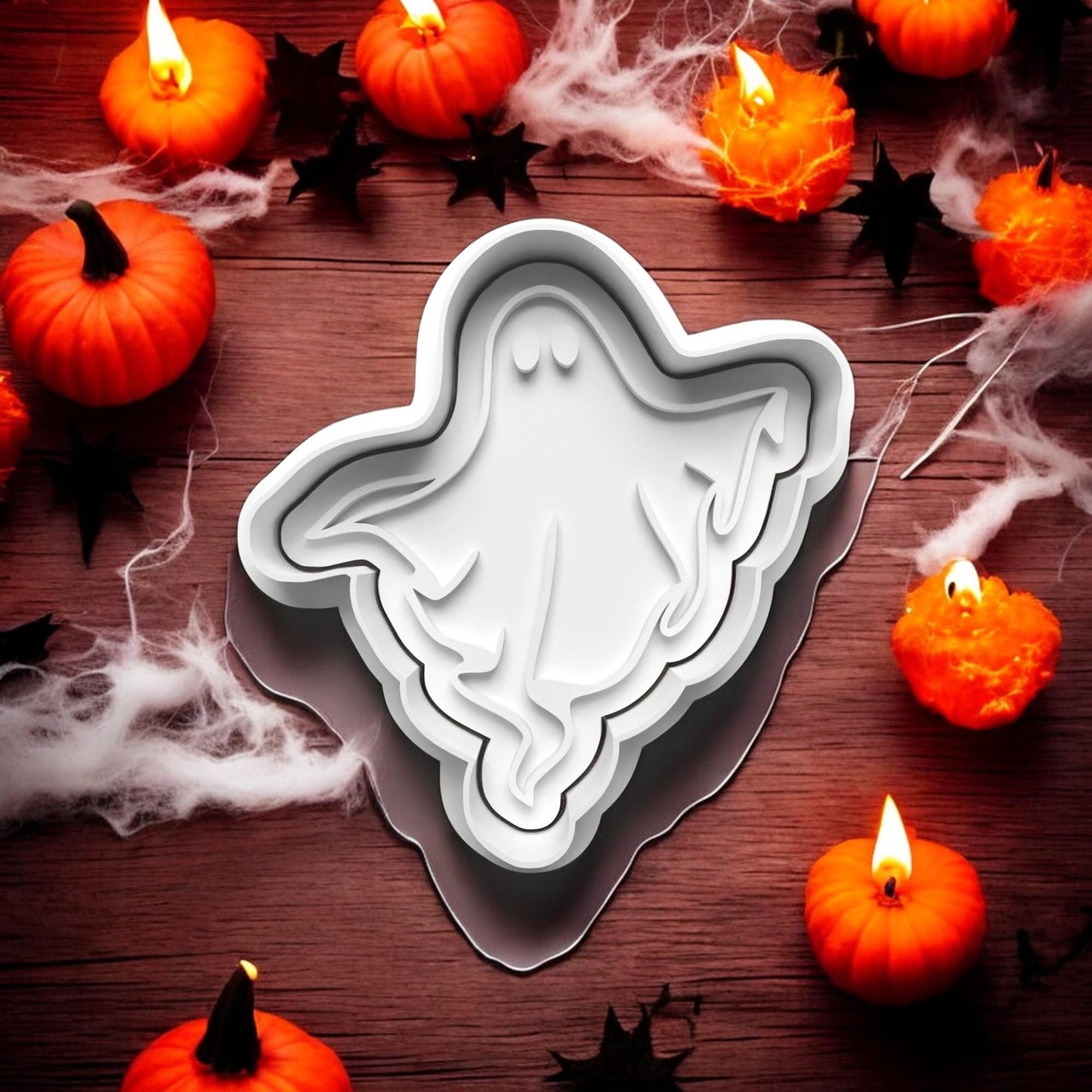 Ghostly Halloween Cookie Cutter and embosser stamp set.