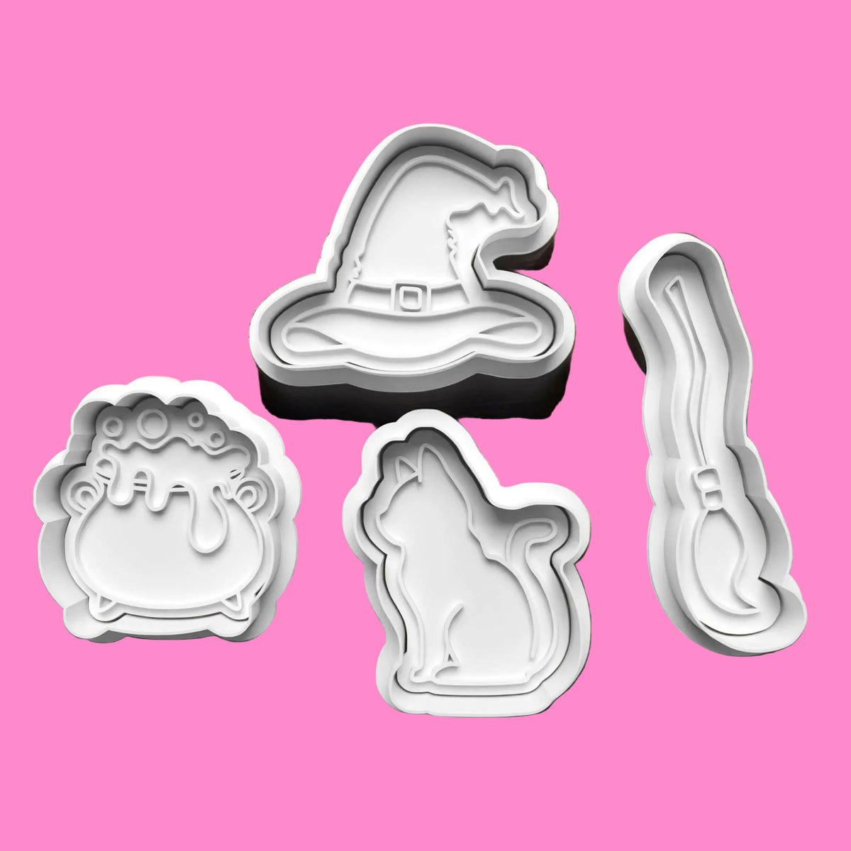 Halloween Witch Cookie Cutter and embosser stamp set..