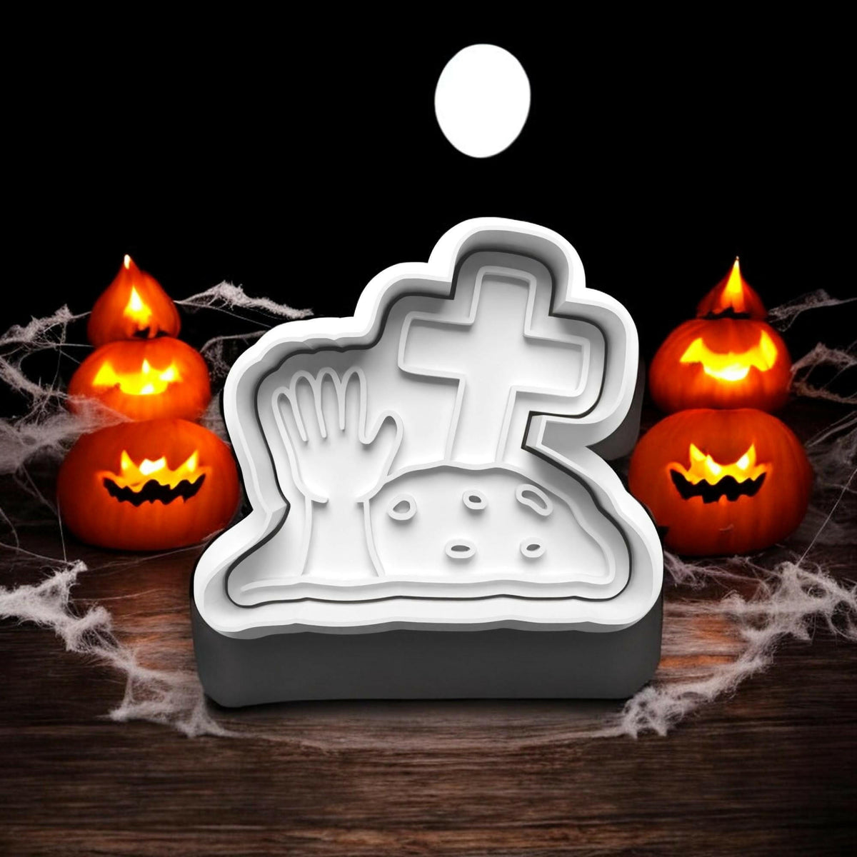 Halloween Graveyard Cookie Cutter and embosser stamp set..