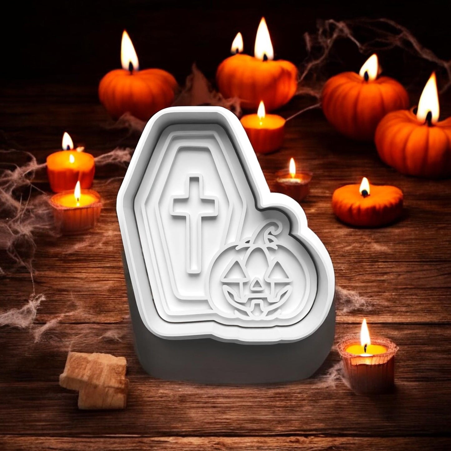 Halloween Graveyard Cookie Cutter and embosser stamp set.