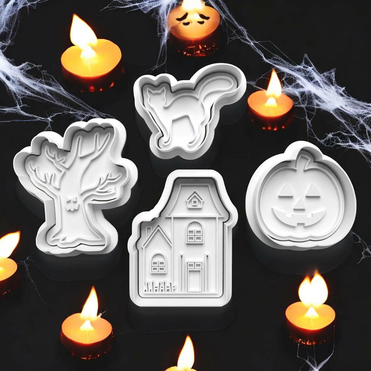 Halloween Haunted House Cookie Cutter and embosser stamp set..