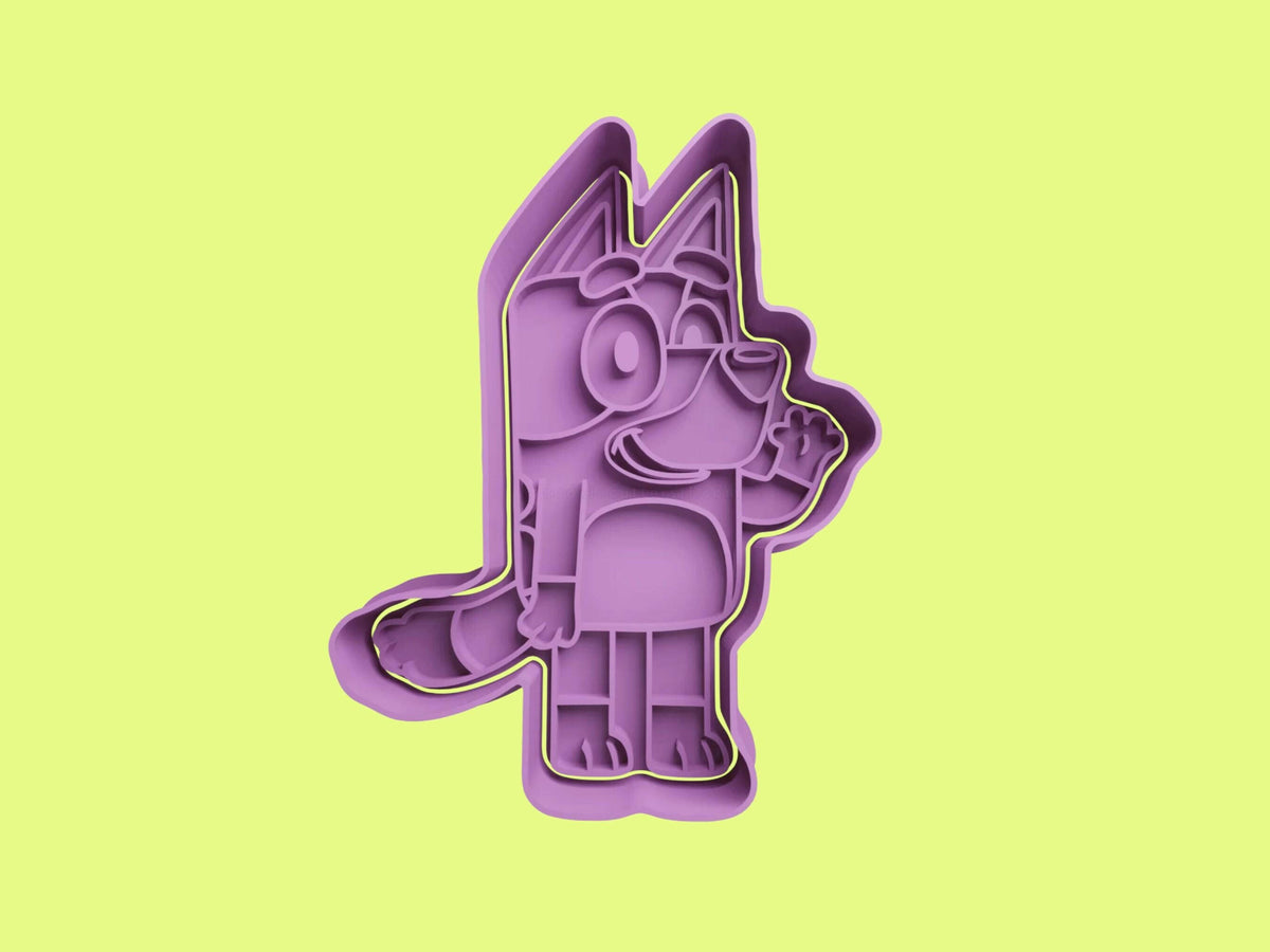 Bluey and Friends-Inspired Embosser and Cookie Cutter Set – Delightful Baking Tools.