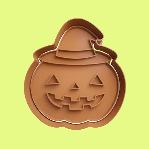 Various Halloween Pumpkin Cookie Cutter and Embosser Stamp.