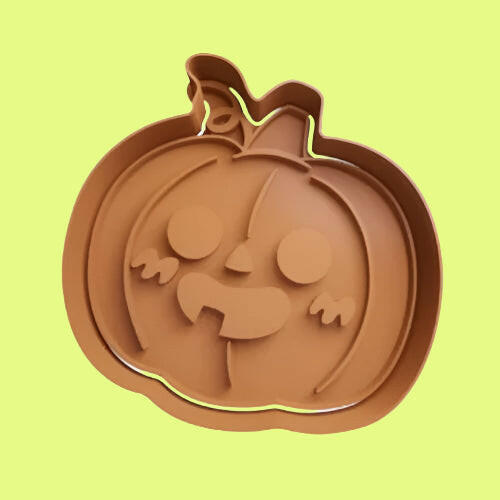 Various Halloween Pumpkin Cookie Cutter and Embosser Stamp.