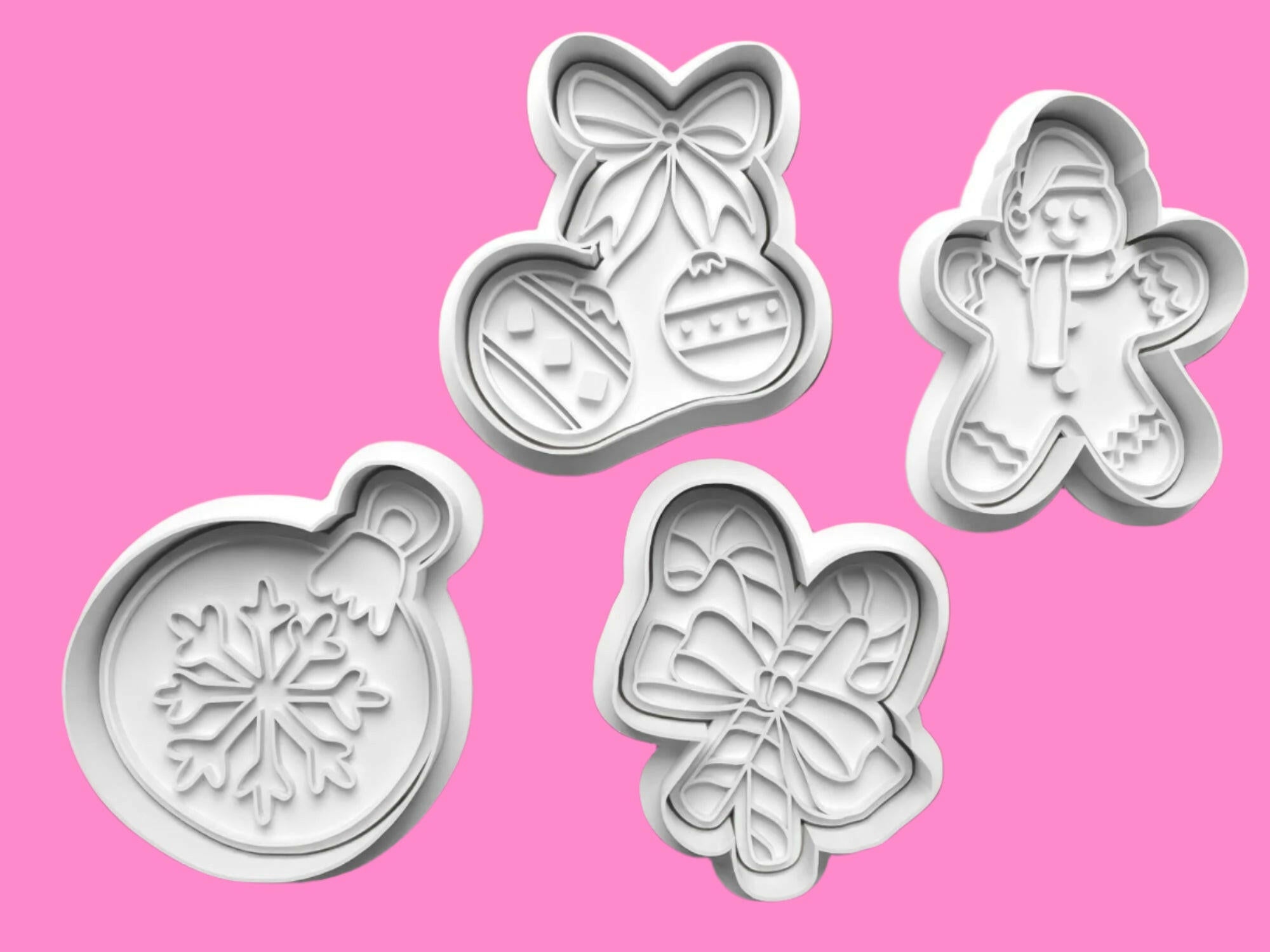 Christmas Items 1 Cookie Cutter and embosser stamp set..