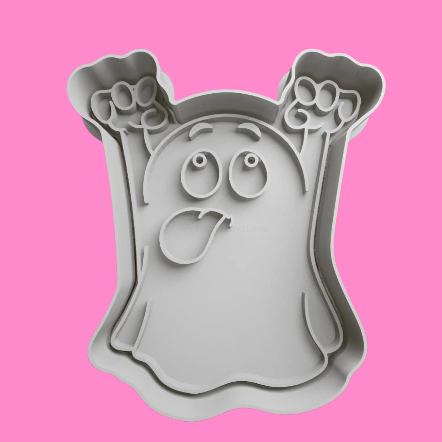 Ghostly Halloween Cookie Cutter and Embosser Stamp Complete Set