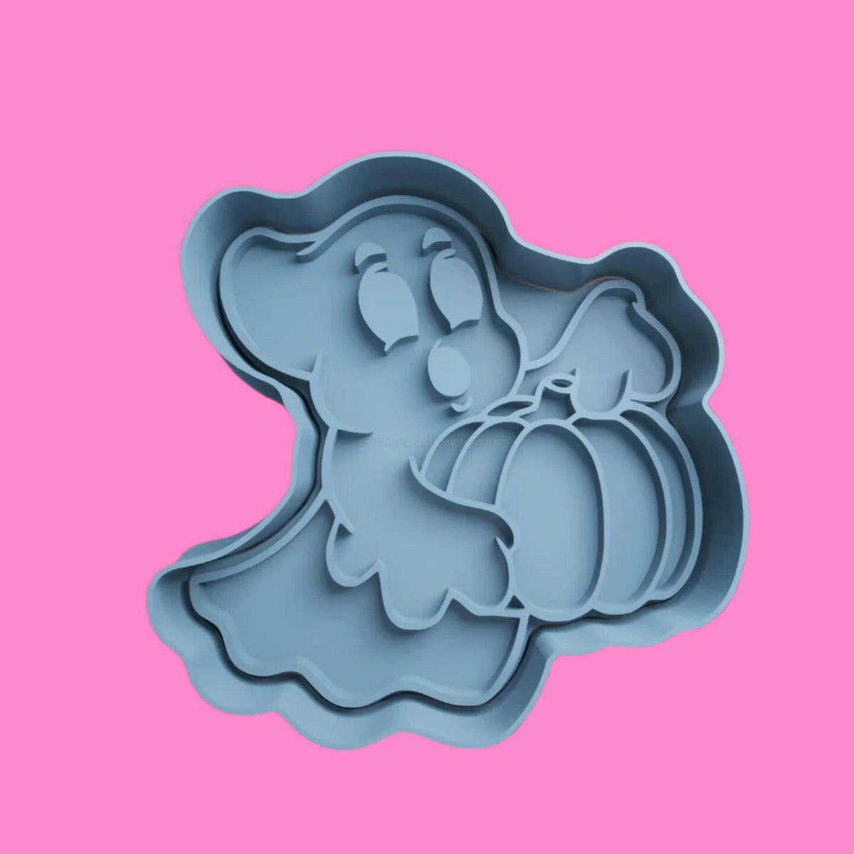 Ghostly Halloween Cookie Cutter and Embosser Stamp Complete Set.