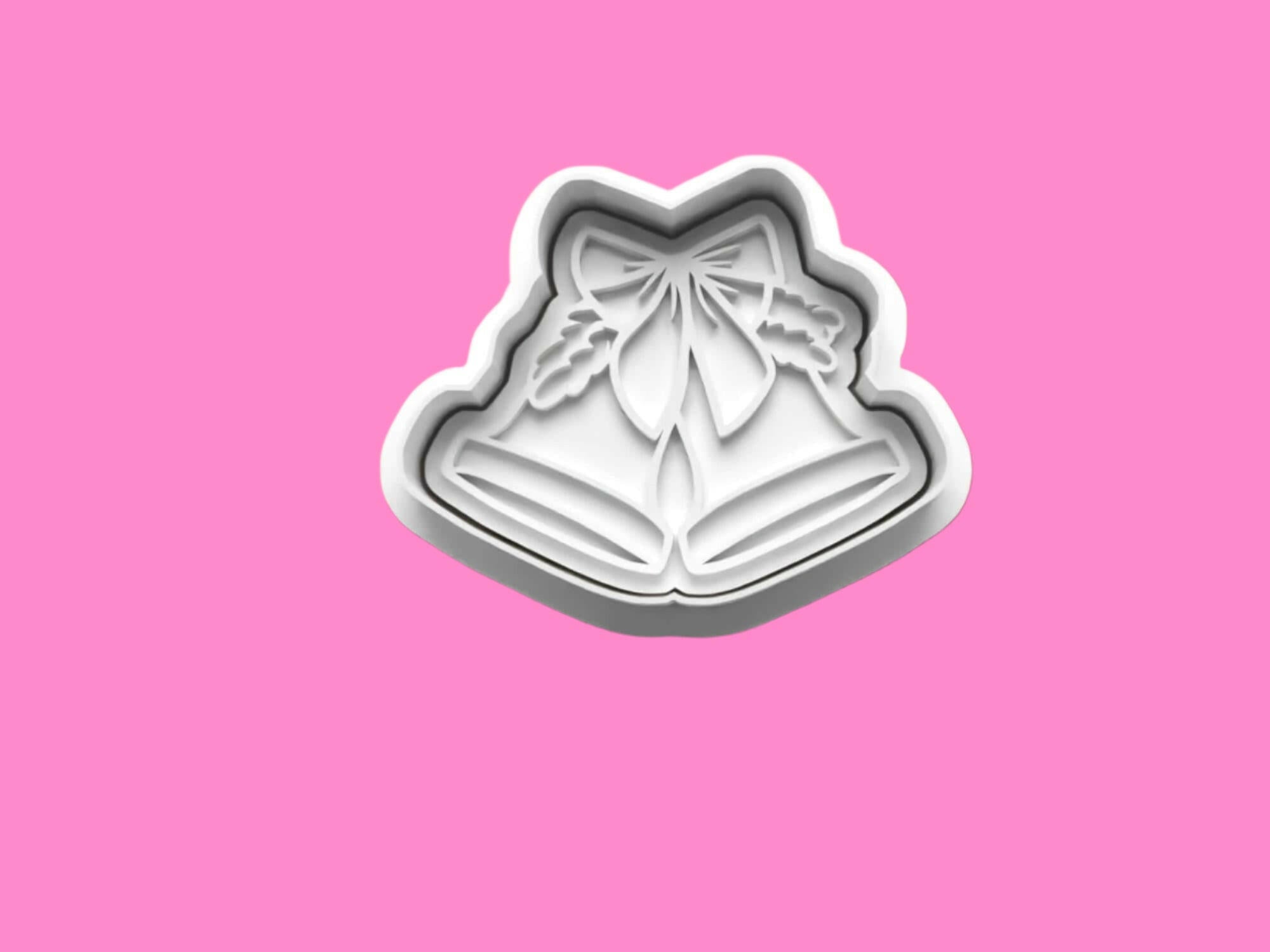 Christmas Bells Cookie Cutter and embosser stamp set..