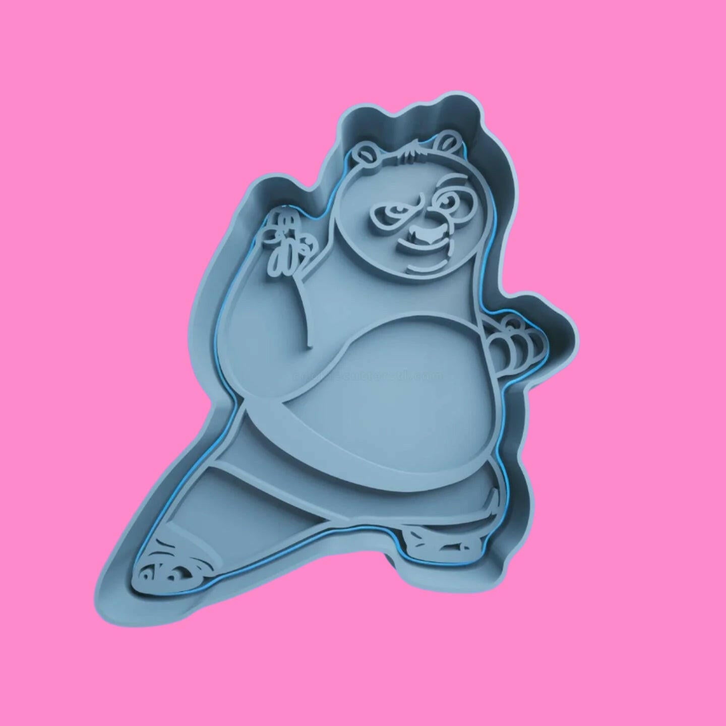Po Kung Fu Panda Cookie Cutter and Embosser Stamp Complete Set.