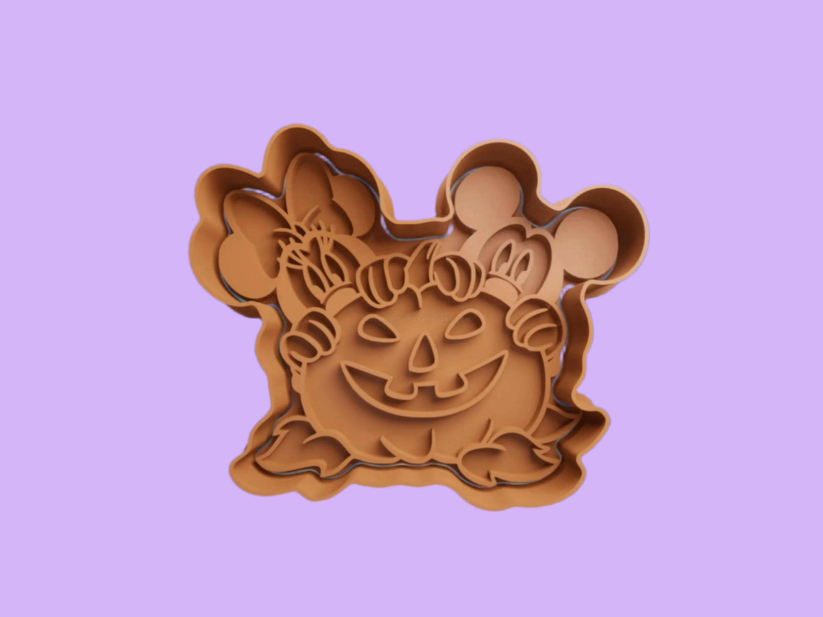 Halloween Mouse Cookie Cutter and Embosser Stamp Complete Set Size 8cm.