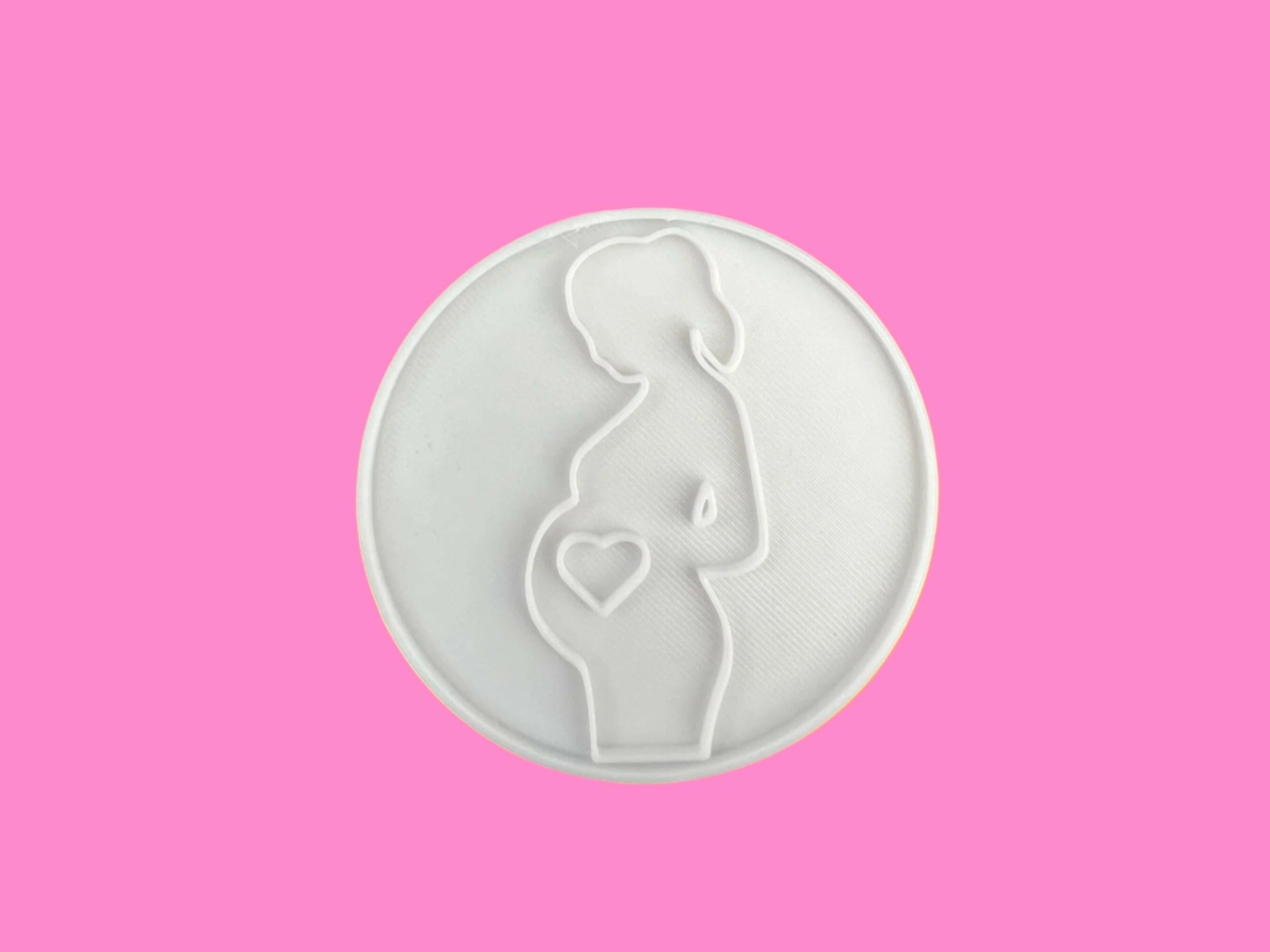 Expectant Mum To Be Cookie Cutter and  Embosser Set.