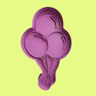 Balloon-Themed Embosser and Cookie Cutter Set – Four Unique Designs.