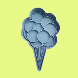 Balloon-Themed Embosser and Cookie Cutter Set – Four Unique Designs.