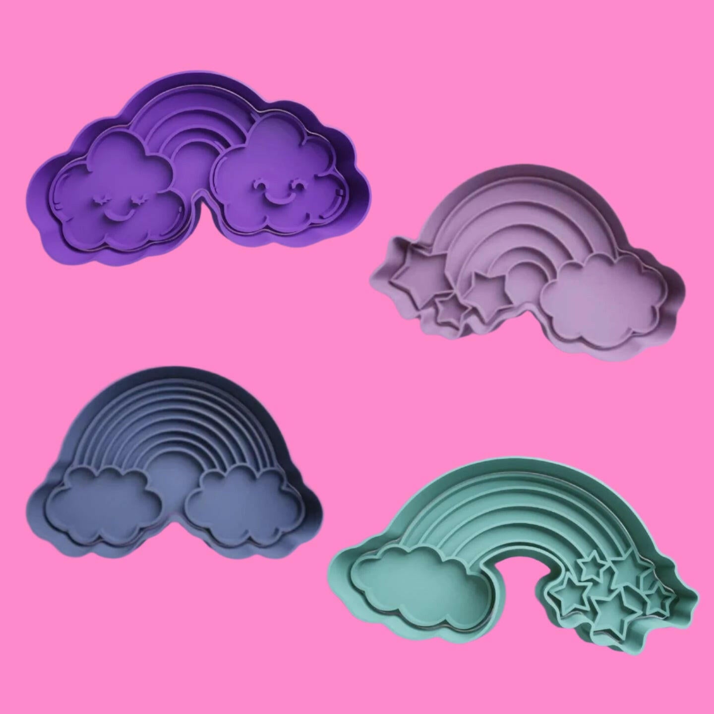 Rainbow and Cloud Cookie Cutter Set – Baking Collection.