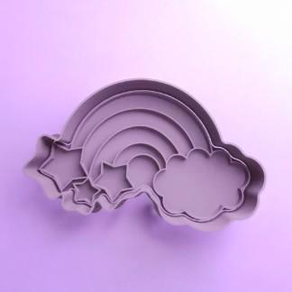 Cloud Rainbow various designs Cookie Cutter and Embosser Stamp