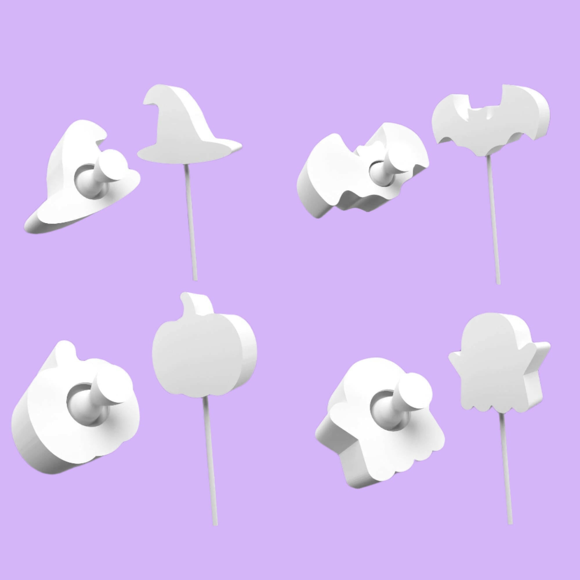 Halloween Professional Cake Pop Mold Set - 4 Eco-Friendly PLA Plastic Molds.