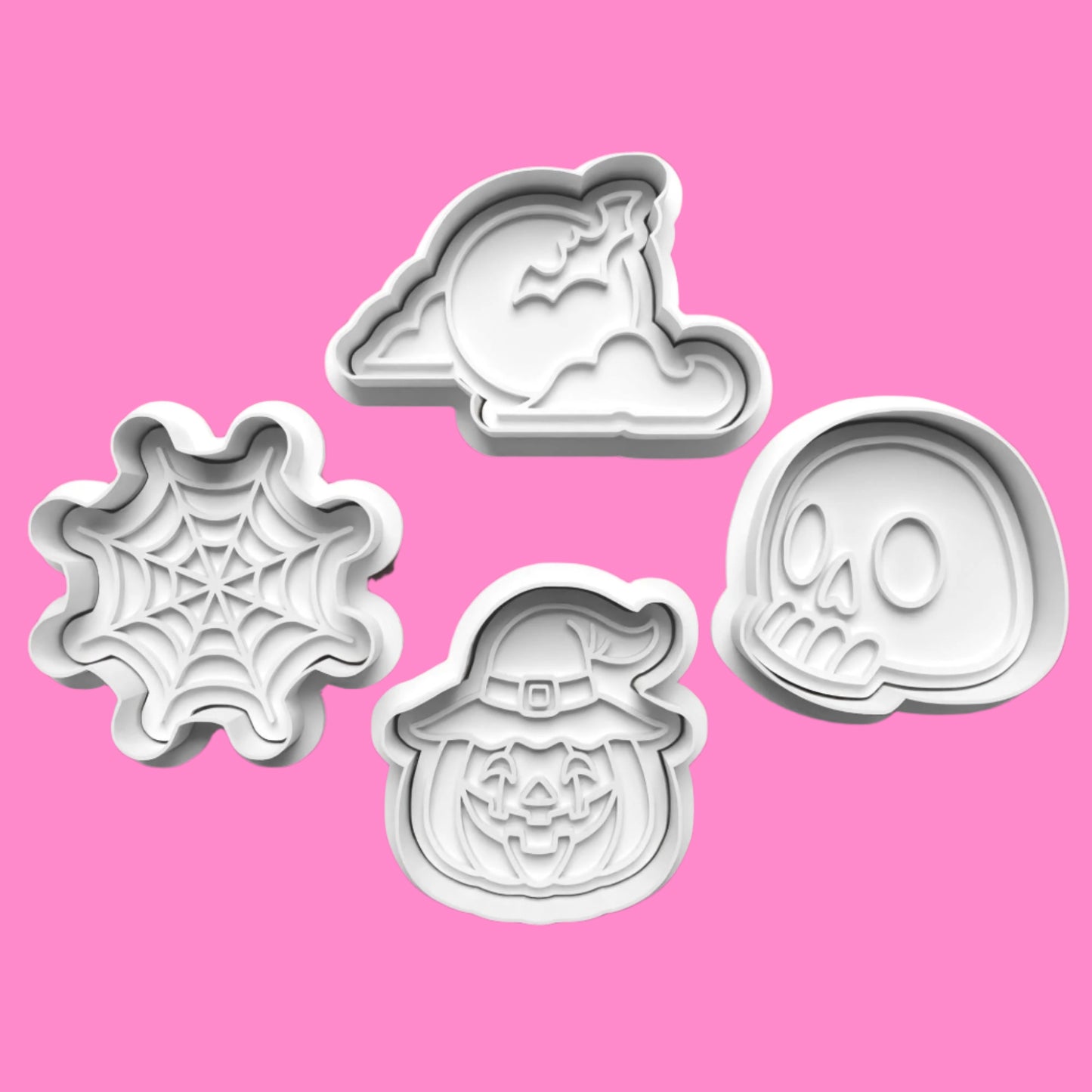 Halloween Ghouls Cookie Cutter and embosser stamp set.