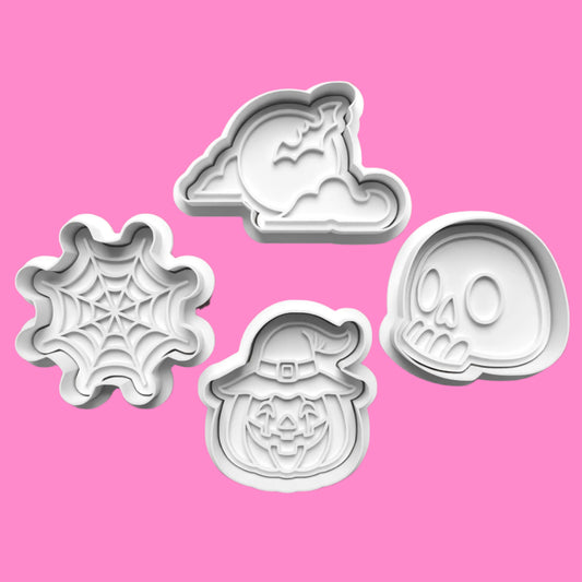 Halloween Ghouls Cookie Cutter and embosser stamp set.