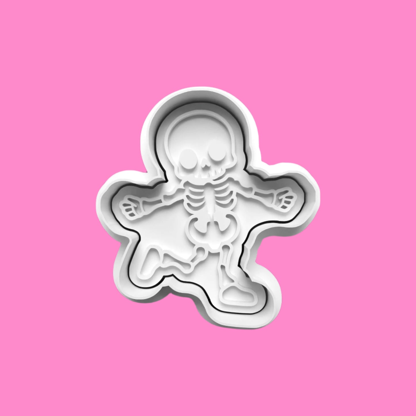 Skelton Cookie Cutter and embosser stamp set.