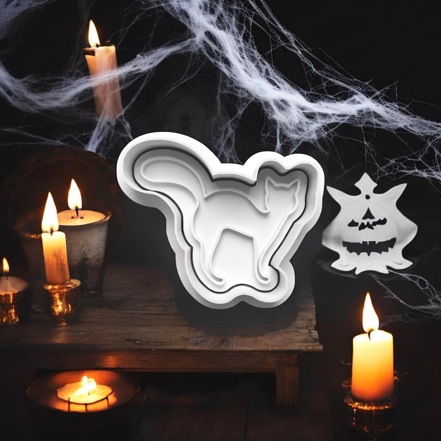 Halloween Haunted House Cookie Cutter and embosser stamp set.