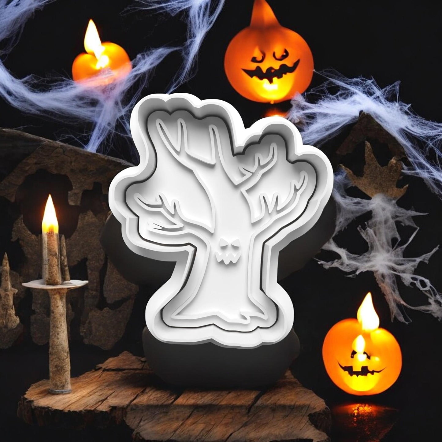 Halloween Haunted House Cookie Cutter and embosser stamp set.