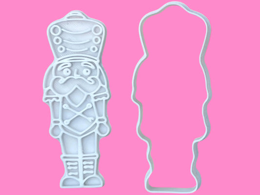 Nutcracker Christmas Cookie Cutter and  Embosser Set