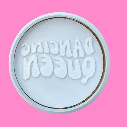 Dancing Queen Font Cookie Cutter and Stamp – Retro-Inspired Baking Tool