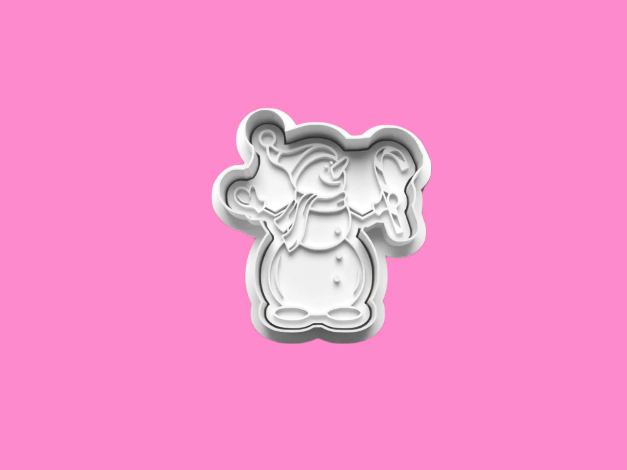 Christmas Snowmen Cookie Cutter and embosser stamp set..