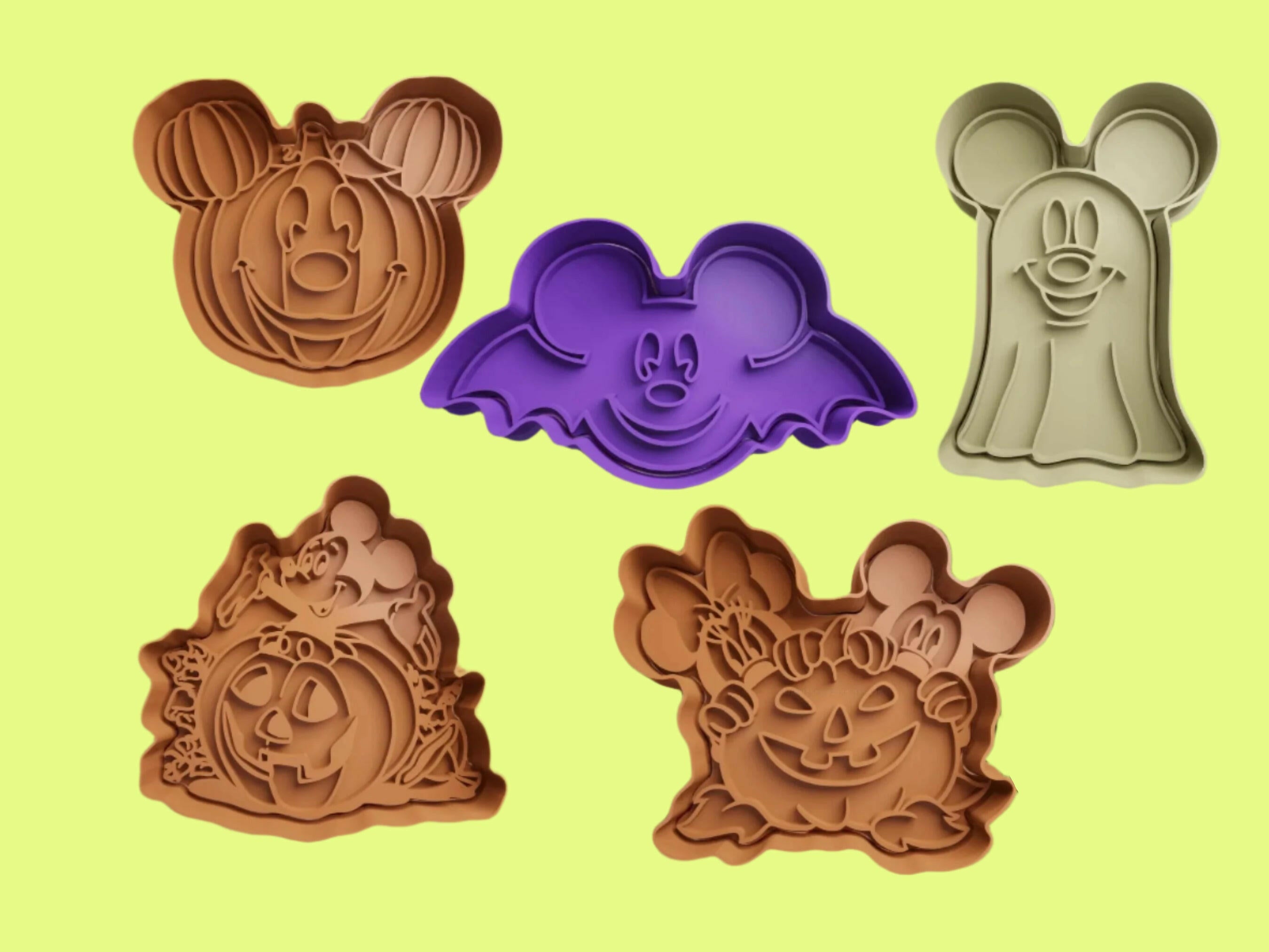 Halloween Mouse Cookie Cutter and Embosser Stamp Complete Set Size 8cm.