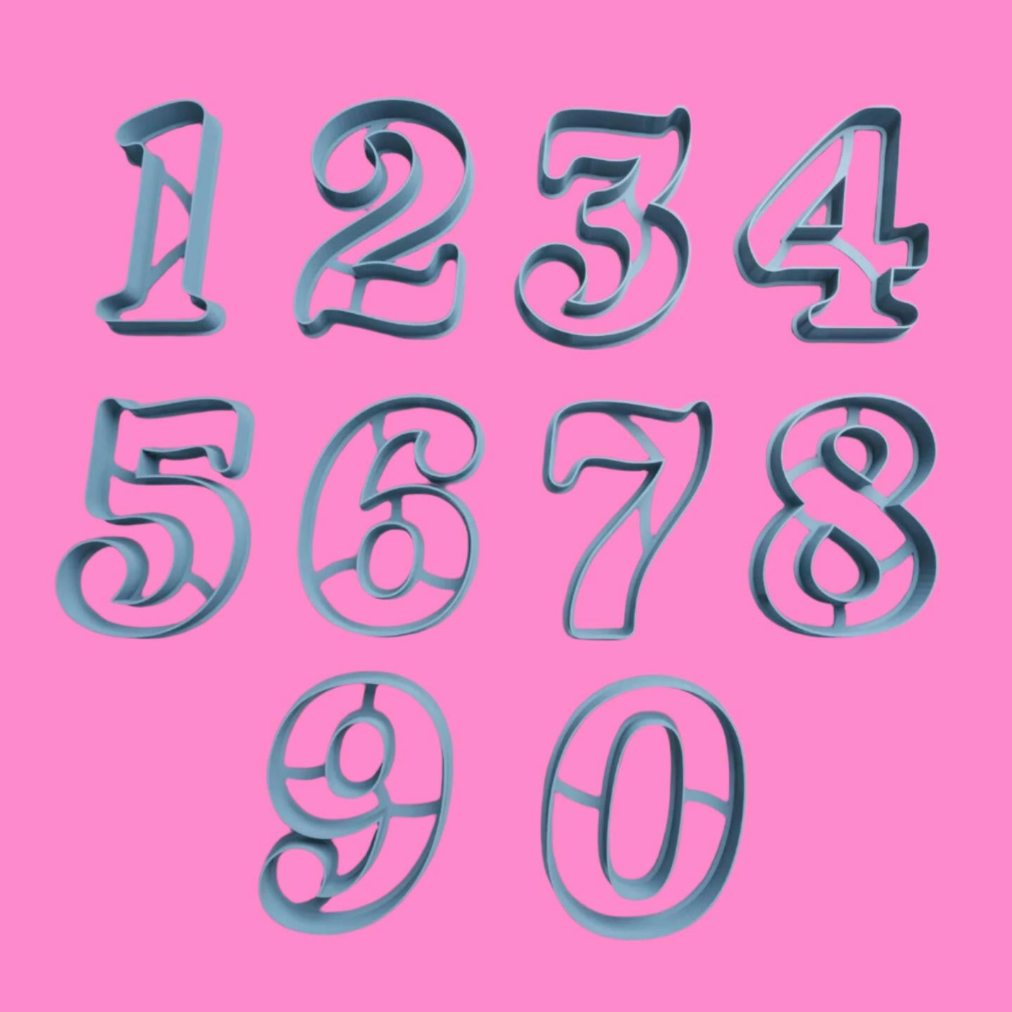 Numbers 0-9 Cookie Cutter.