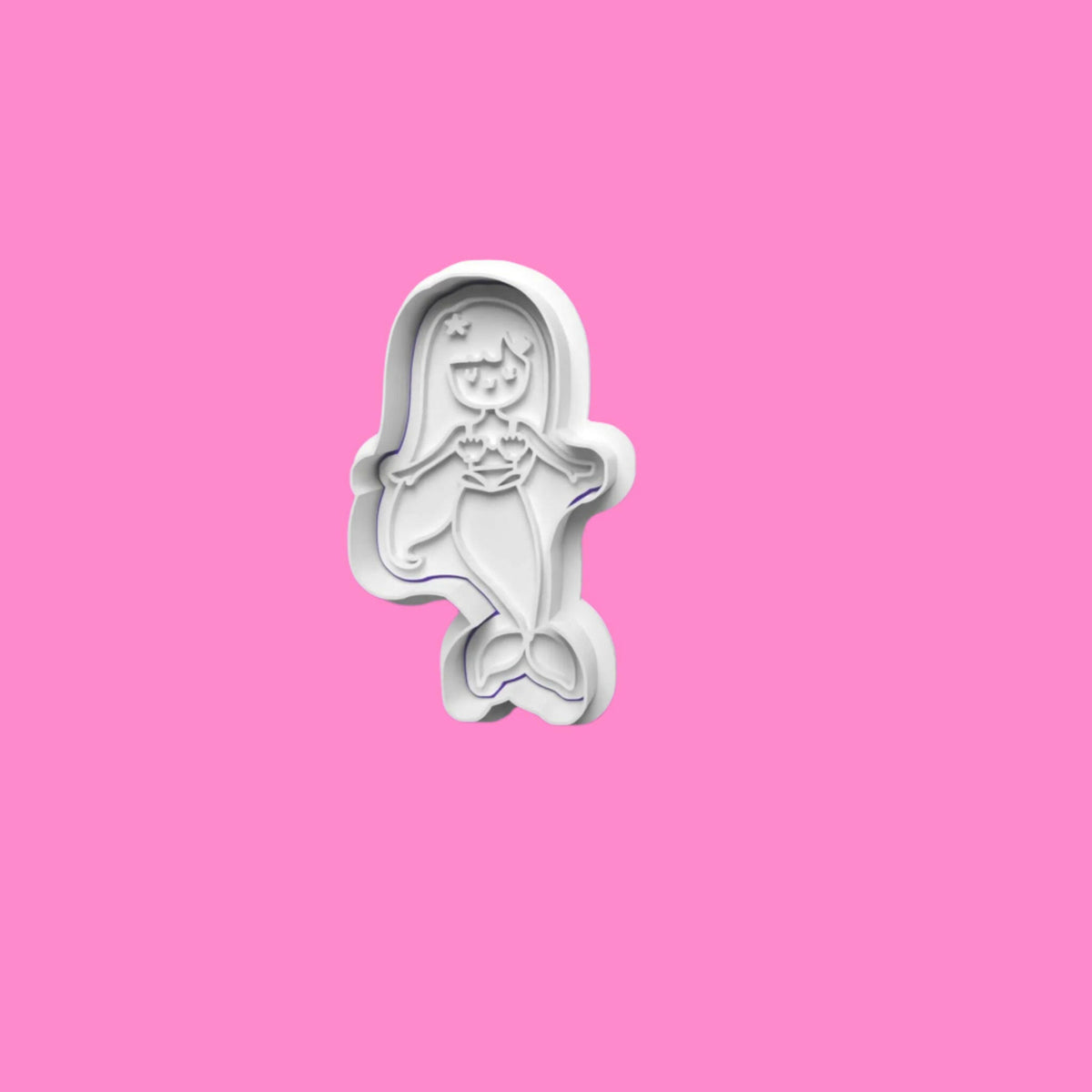 Mermaid-Themed Cookie Cutter Set – 4-Piece Undersea Baking Tools.