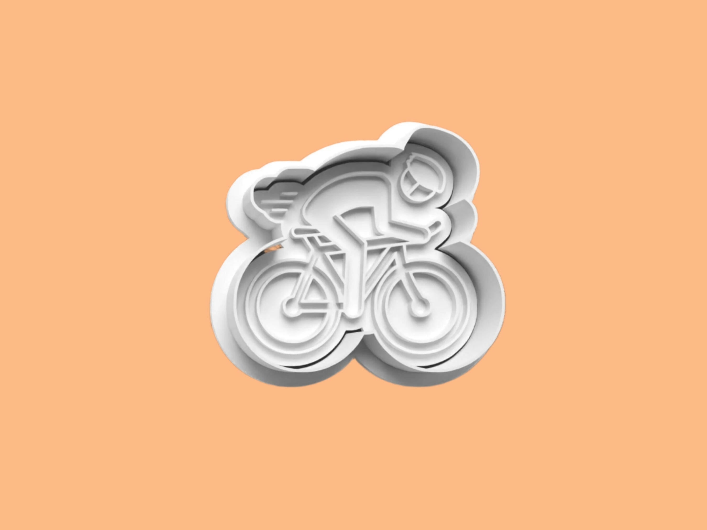 Cycling Chain Gang Cookie Cutter and Embosser Stamp Set – 4-Piece Cycling-Themed Baking Tools.