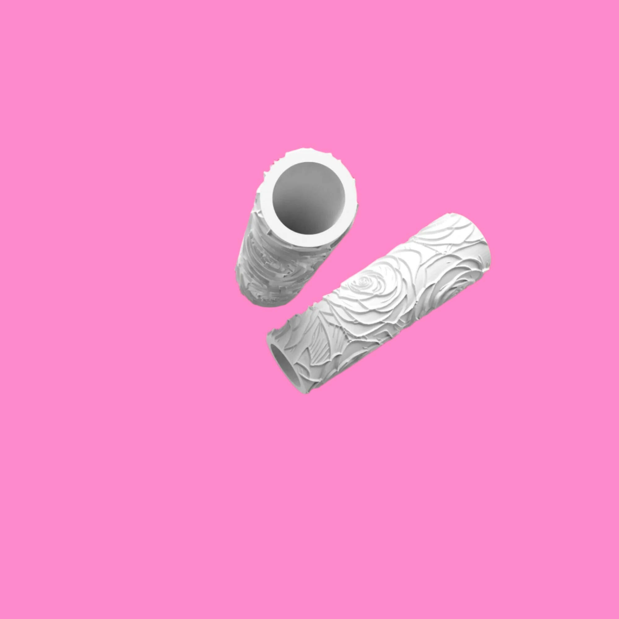 Rose Pattern Textured Rolling Pin – Emboss or Outboss Variations.