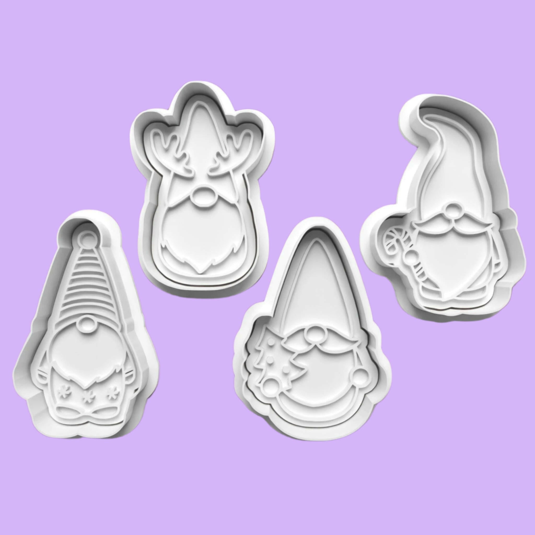 Christmas Gonks Cookie Cutter and embosser stamp set..