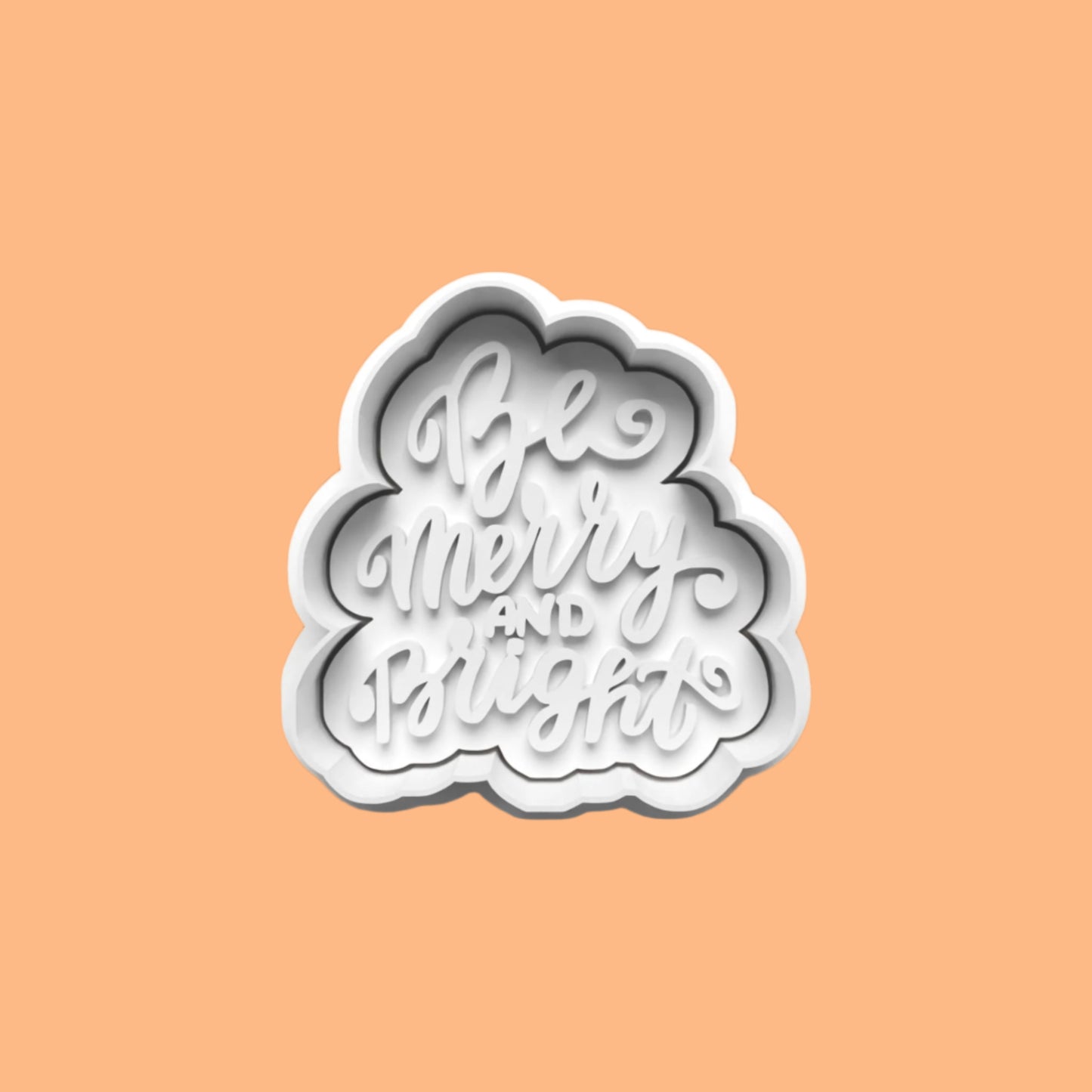 Christmas Phrases Lettering Cookie Cutter and embosser stamp set.