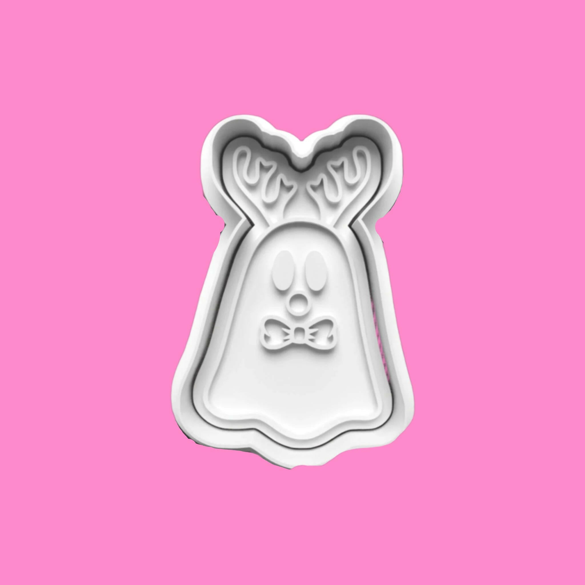 Christmas Ghosts Cookie Cutter and embosser stamp set..