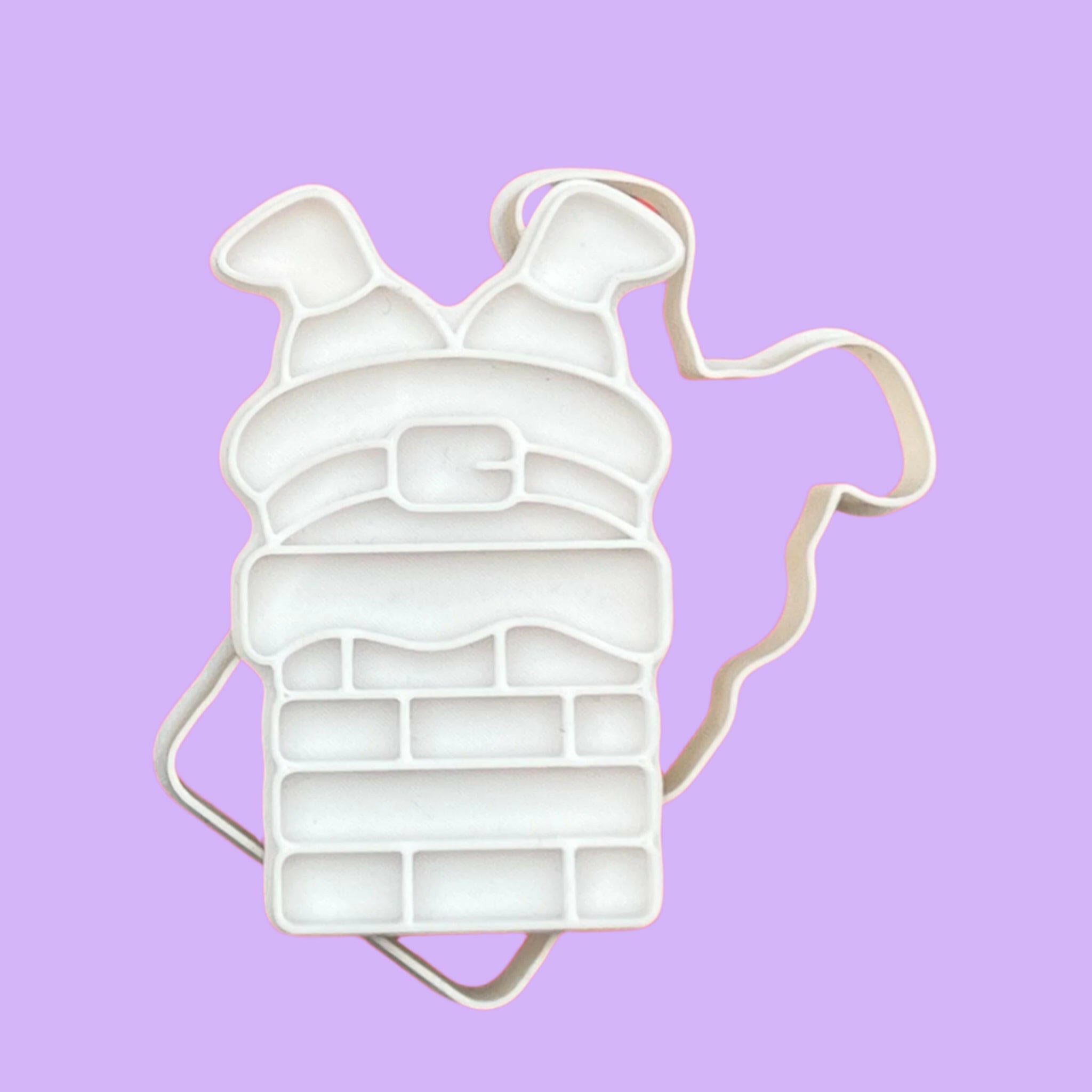 When Santa Got Stuck Up the Chimney  Cookie Cutter and  Embosser Set.